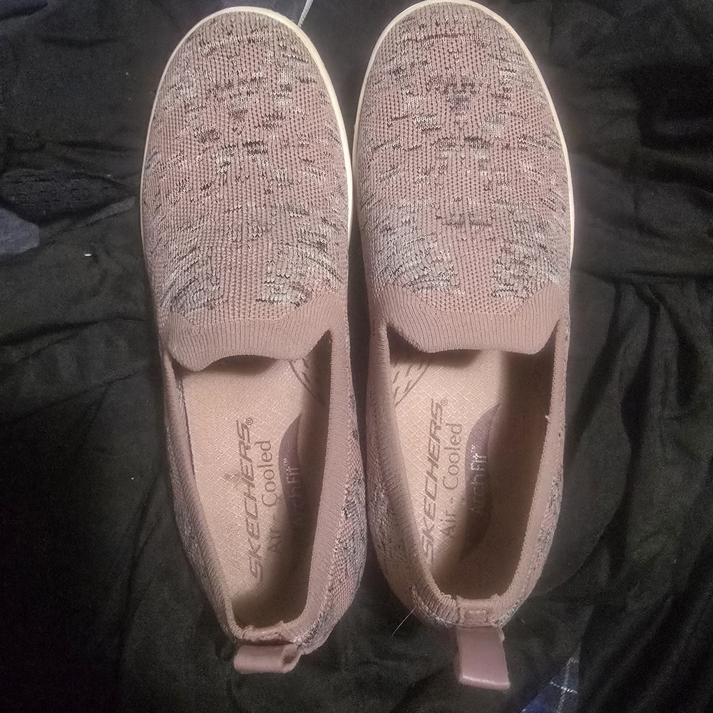 Skechers Women's Knit Slip-On Sneakers - Mauve